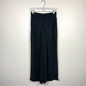 Free People Black Wide Leg High Rise Flowy Pants Minimalist